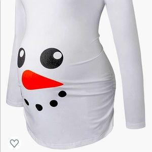 Snowman bump maternity shirt